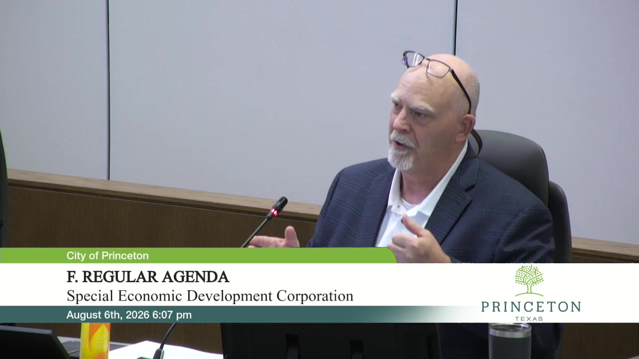Economic Development Corporation meeting