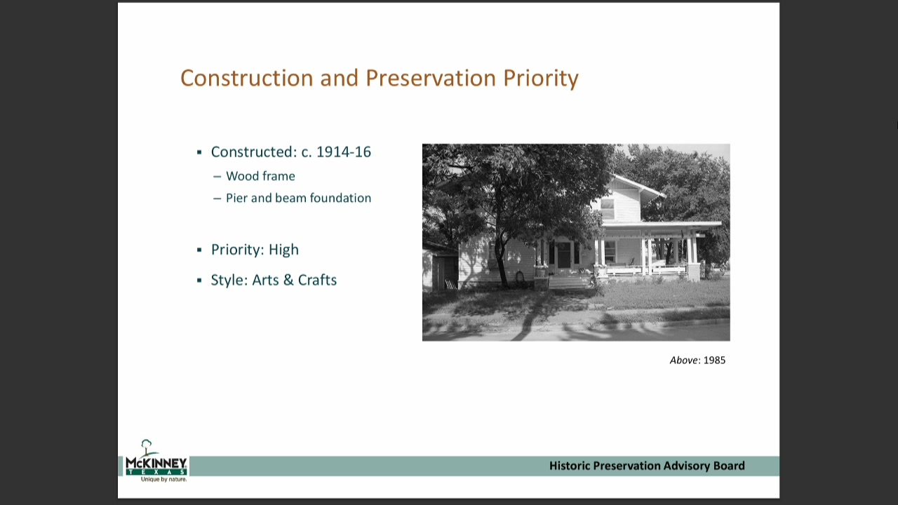 Historic Preservation Advisory Board meeting