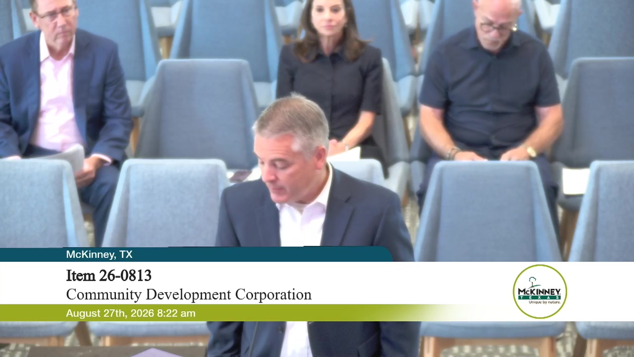 McKinney Community Development Corporation meeting
